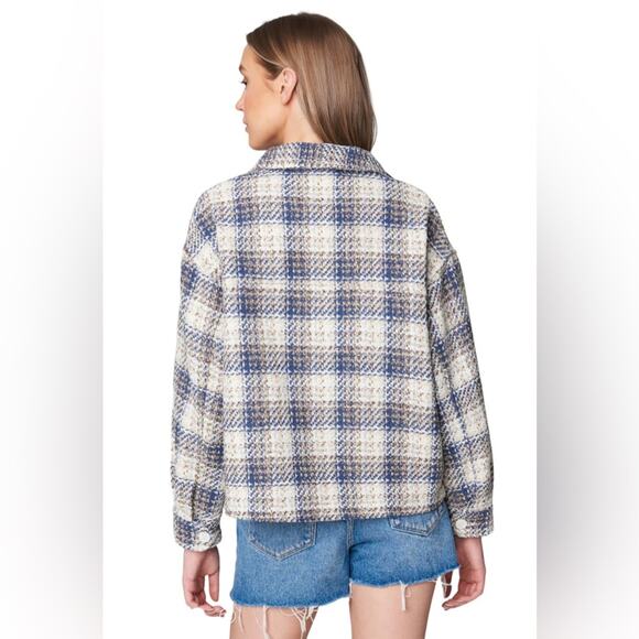 NWT! Blank NYC Once In A Lifetime Cropped Tweed Shacket - Size Large - Picture 4 of 16